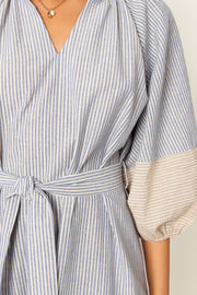 DRESSES @Hazel Longsleeve Midi Dress - Multi Stripe
