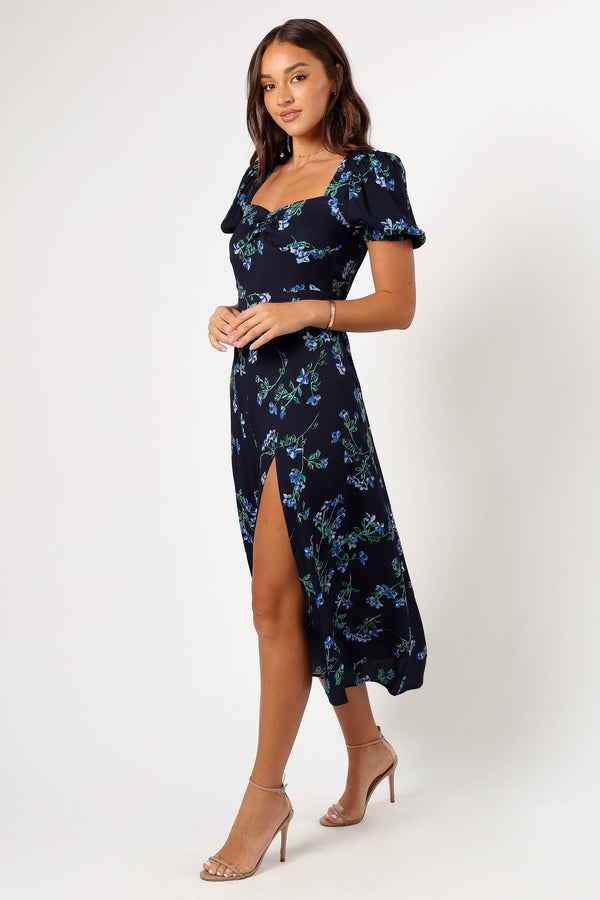 DRESSES @Hendrix Midi Dress - Midnight Blues