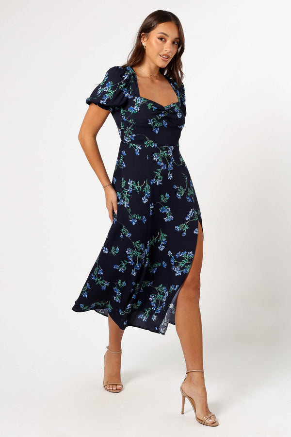 DRESSES @Hendrix Midi Dress - Midnight Blues