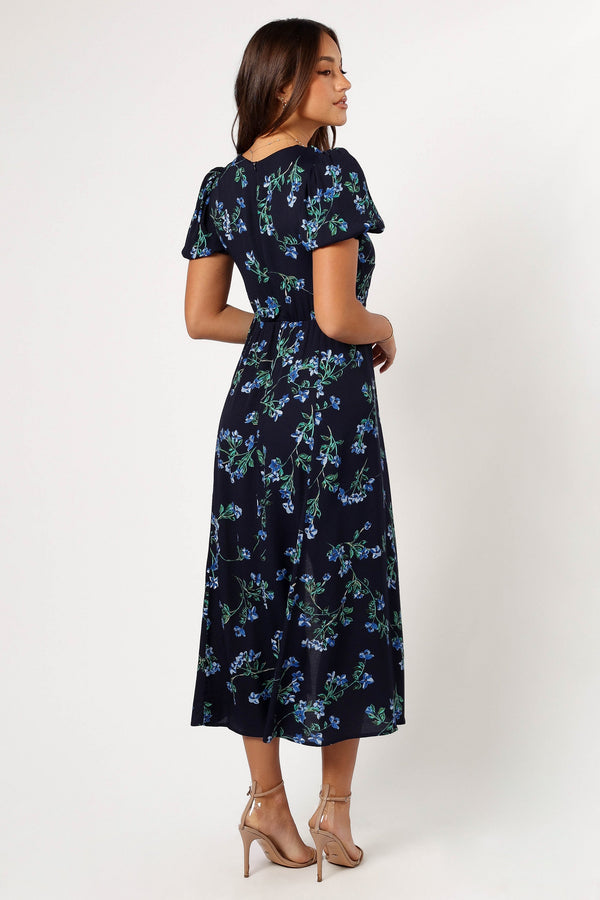 DRESSES @Hendrix Midi Dress - Midnight Blues