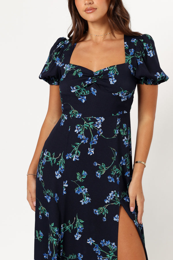 DRESSES @Hendrix Midi Dress - Midnight Blues