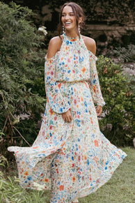 DRESSES Hilary Pleated Maxi Dress - Garden Floral
