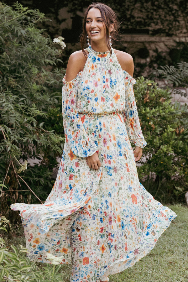 DRESSES Hilary Pleated Maxi Dress - Garden Floral