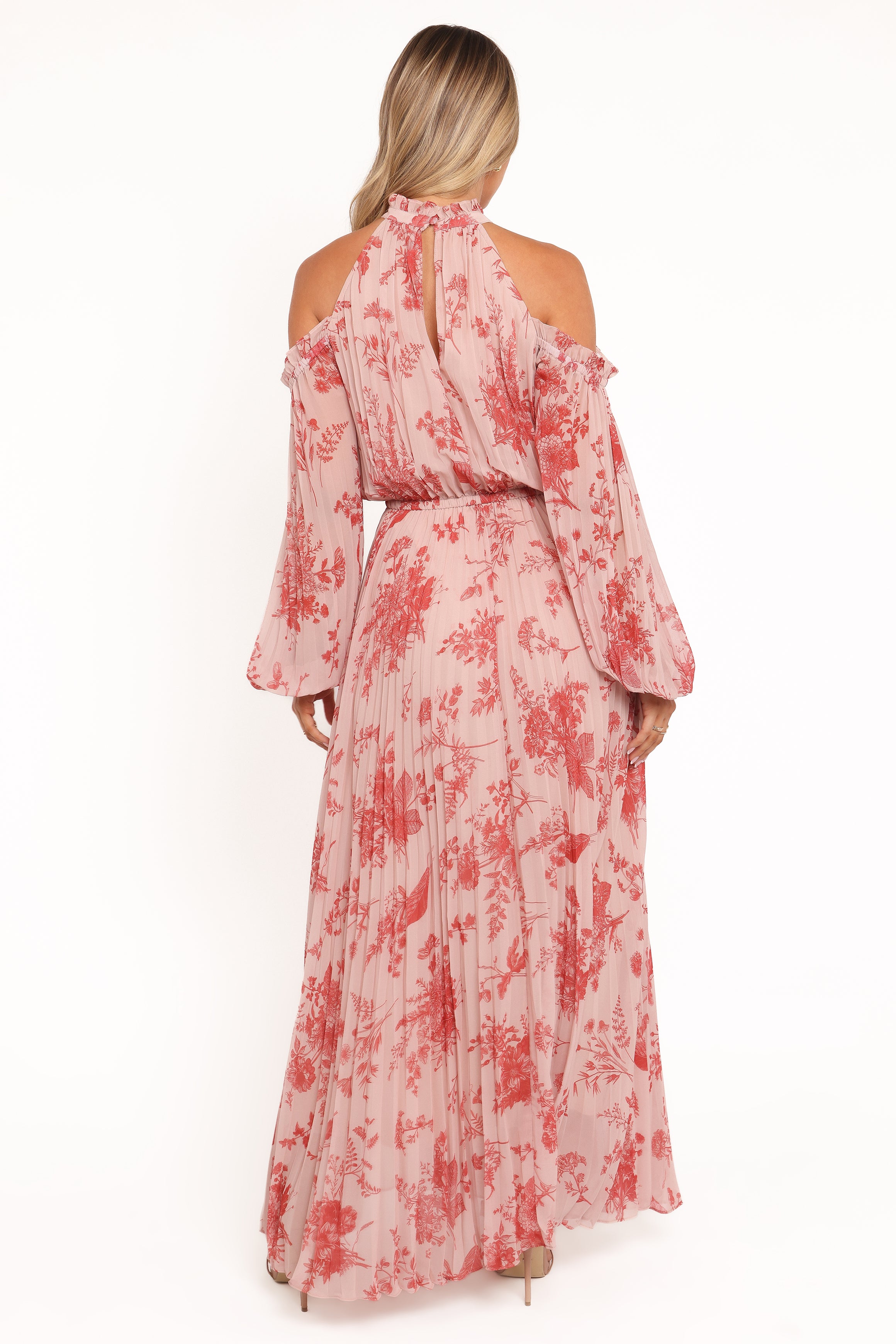 DRESSES Hilary Pleated Maxi Dress - Red Floral