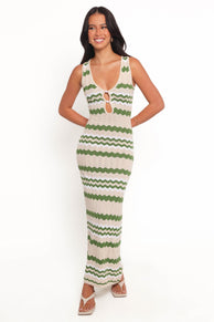 DRESSES Hubert Midi Dress - Khaki Multi