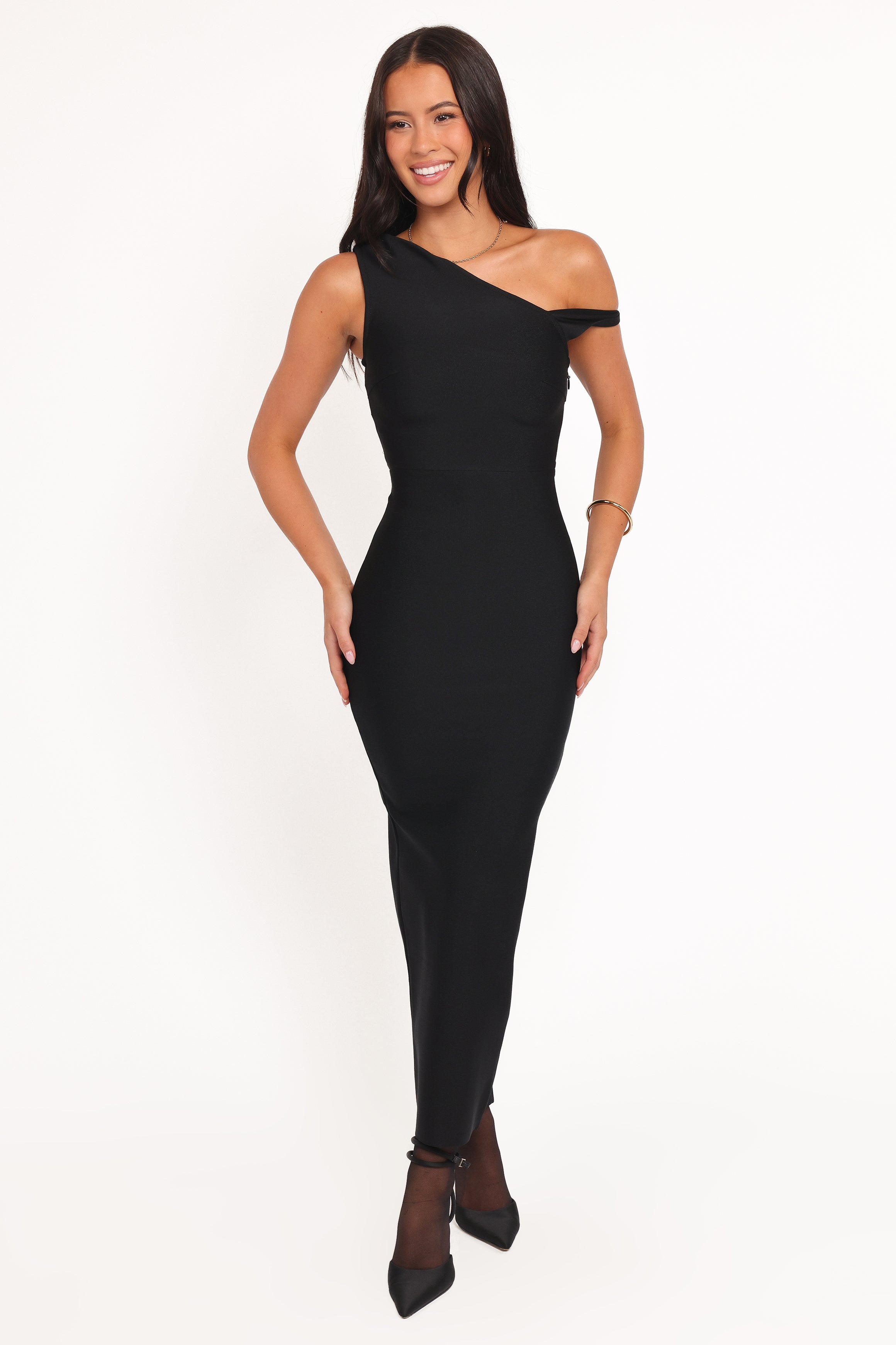 DRESSES Hudson Off Shoulder Midi Dress - Black