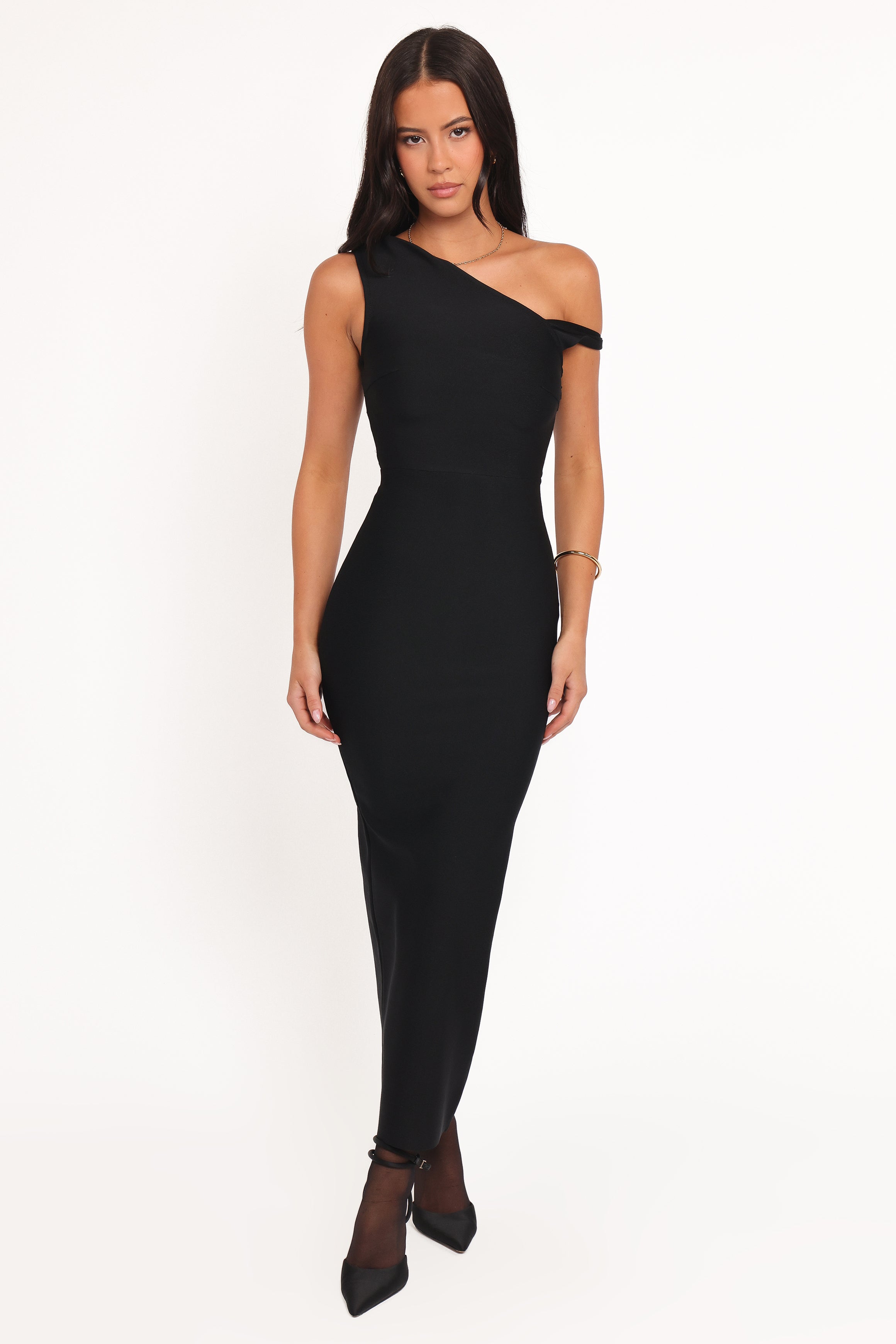 DRESSES Hudson Off Shoulder Midi Dress - Black