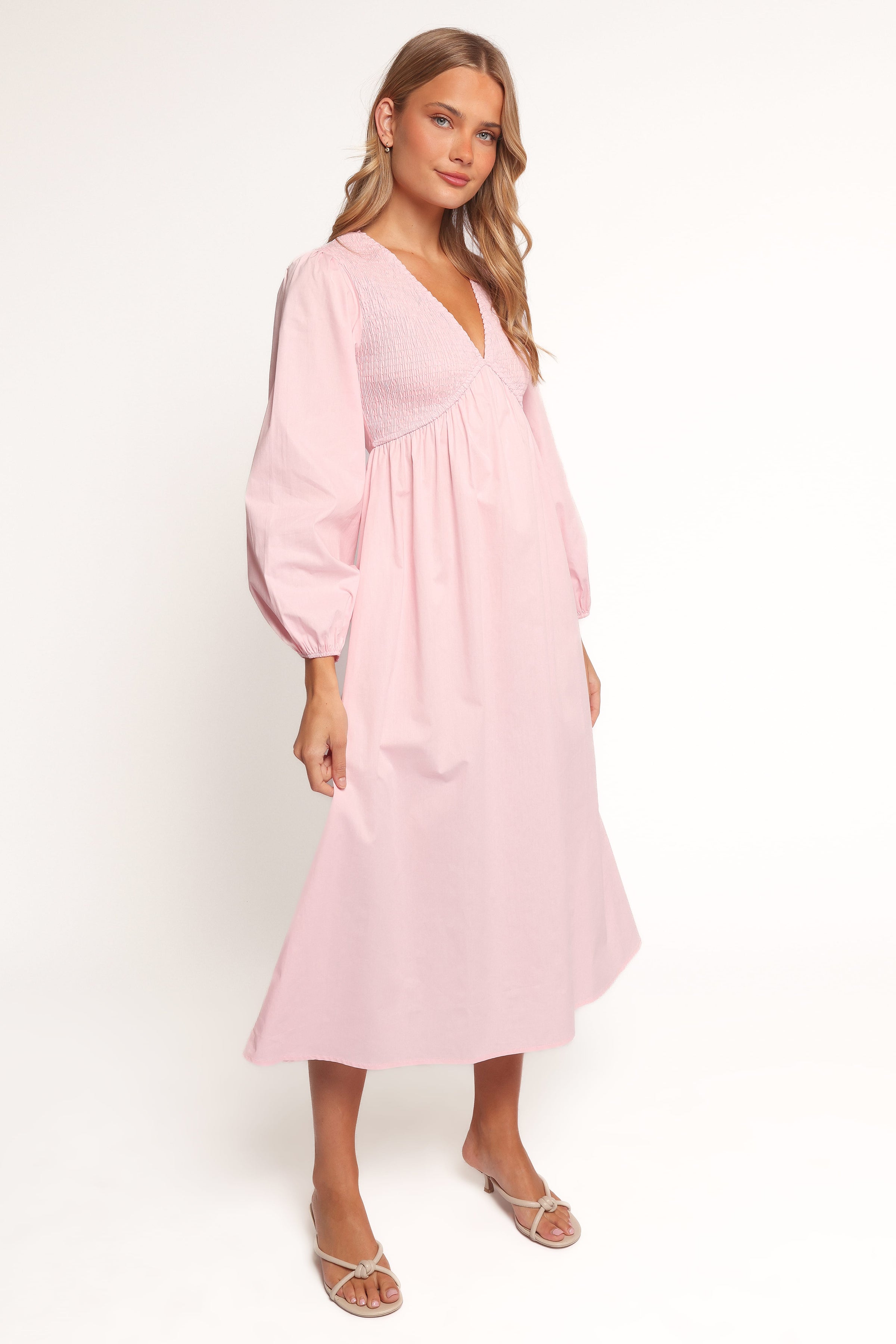 DRESSES Ilyana Long Sleeve Maxi Dress - Pink