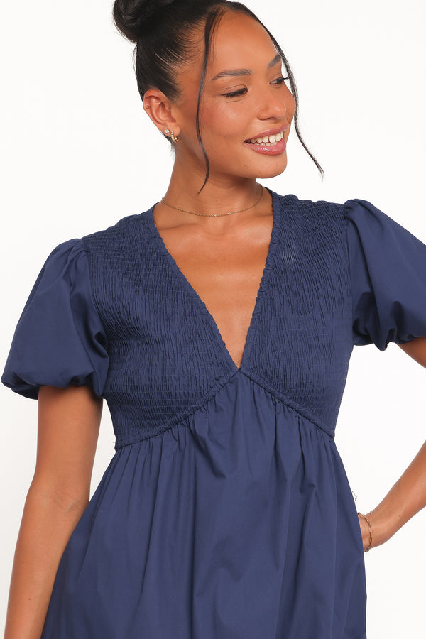 DRESSES Ilyana Short Sleeve Maxi Dress - Navy