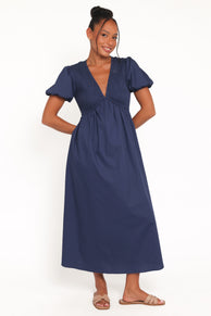 DRESSES Ilyana Short Sleeve Maxi Dress - Navy