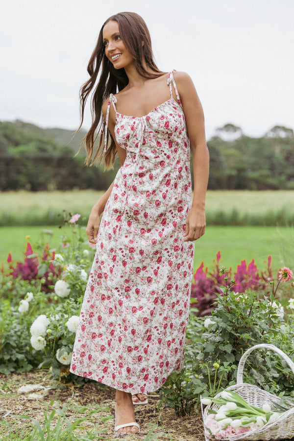 DRESSES Imelda Midi Dress - Rose Print