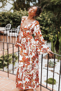 DRESSES Inala Maxi Dress - Brown Floral