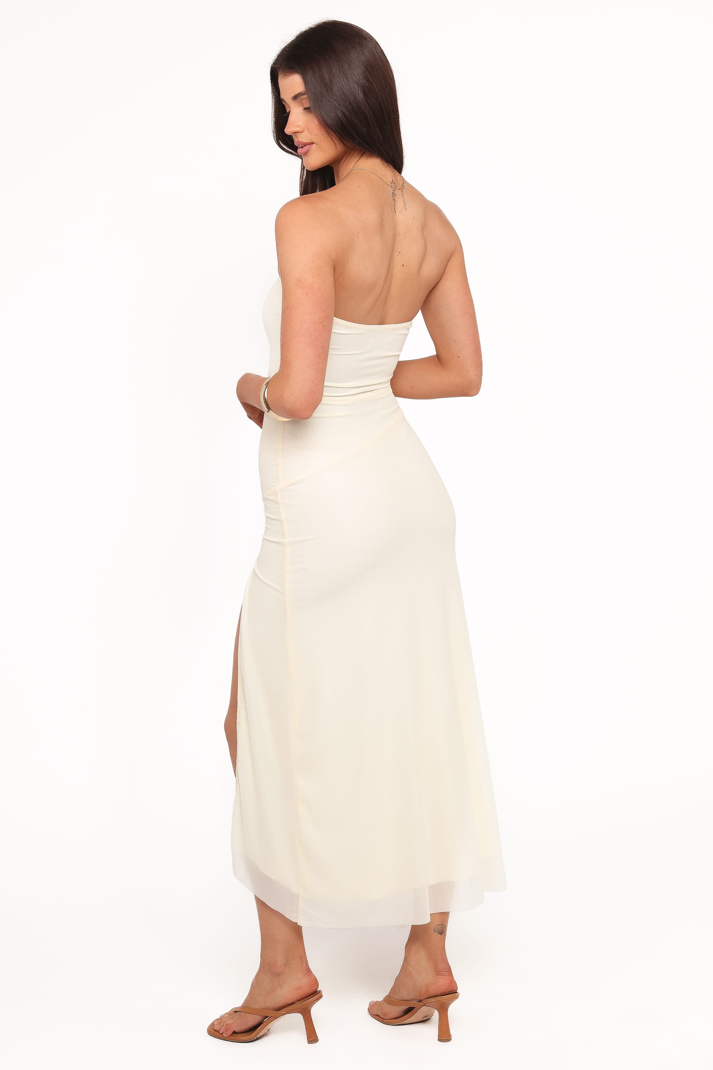 DRESSES Iridessa Strapless Midi Dress - Yellow Floral