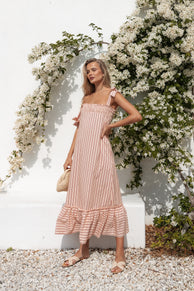 DRESSES Irina Maxi Dress - Pink Stripe