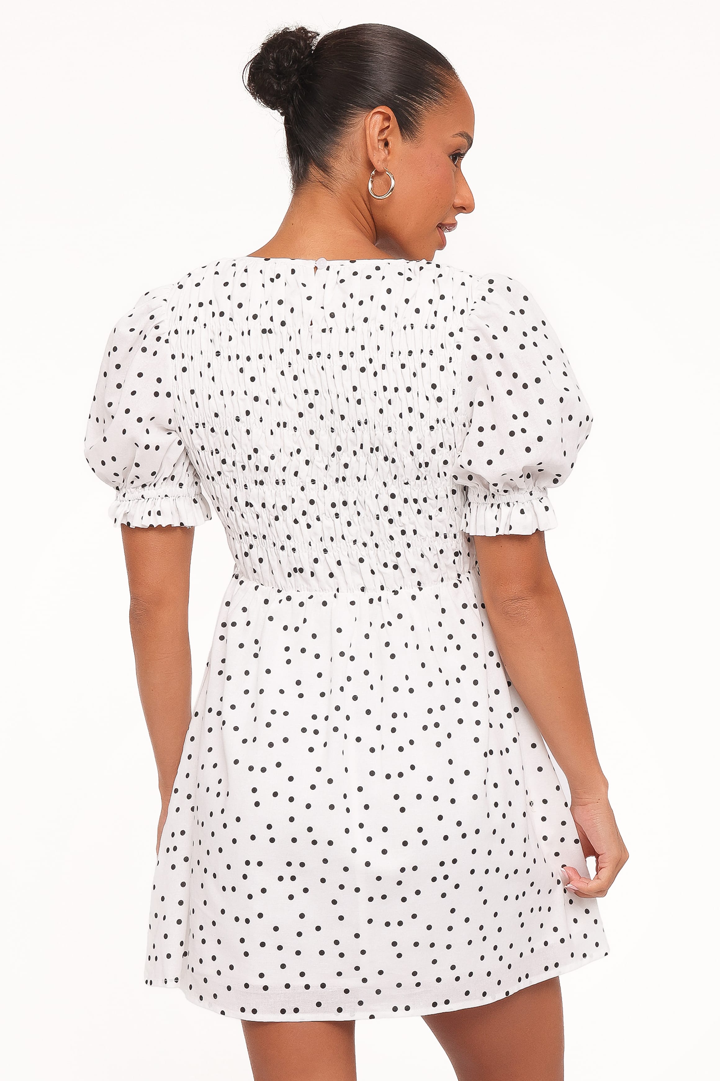DRESSES Jaclyn Mini Dress - White Polka Dot