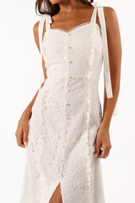 DRESSES @Jagger Midi Lace Dress - White