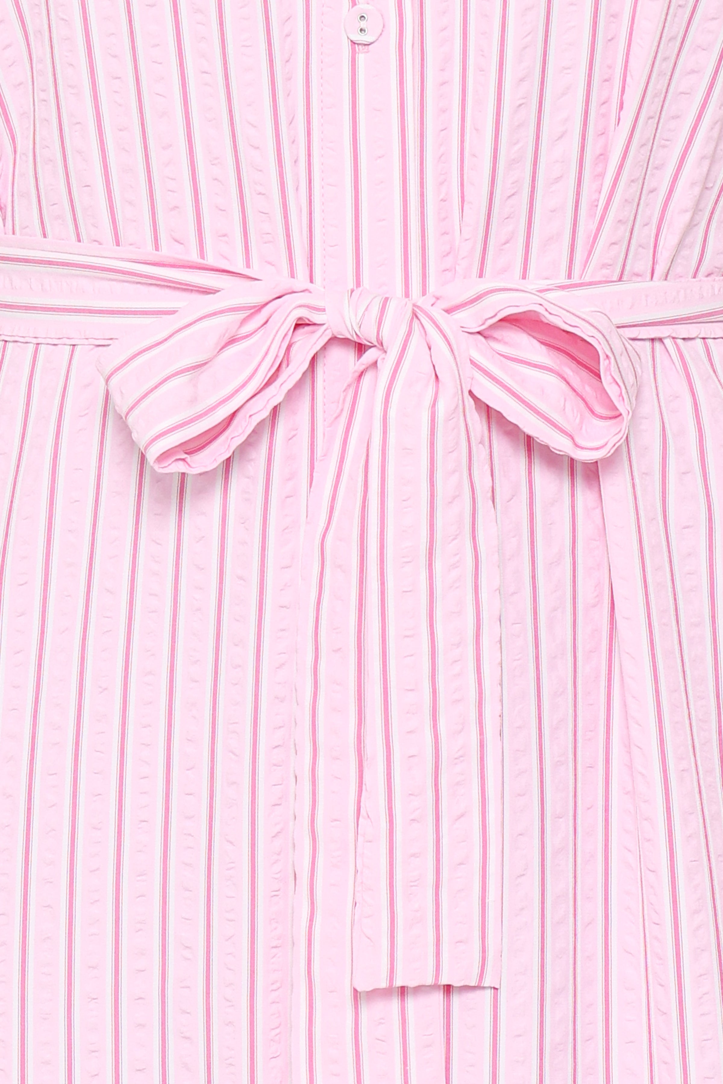 DRESSES James Button Through Maxi Dress - Pink Stripe