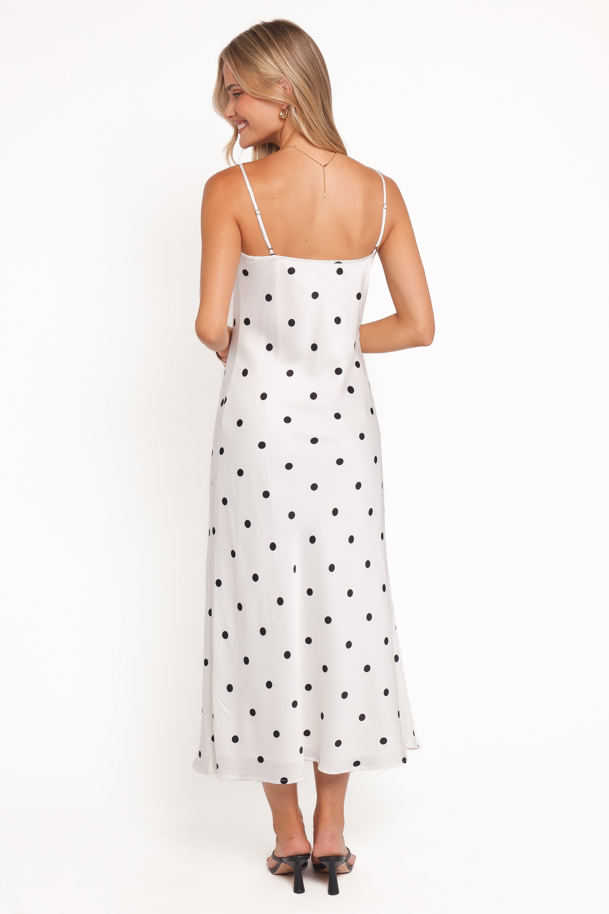 DRESSES Jamila Midi Dress - White Polka Dot
