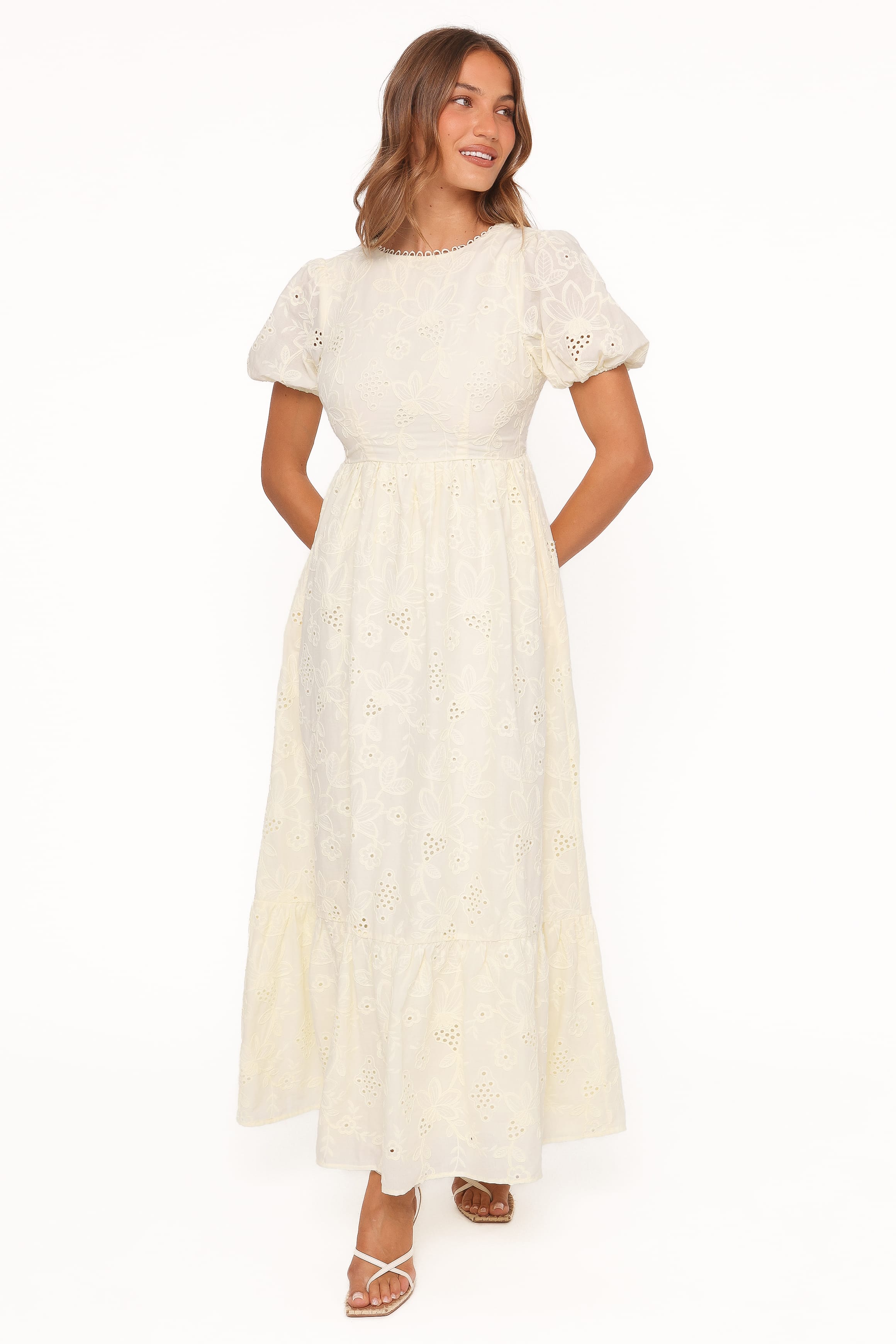 DRESSES Janice Maxi Dress - Butter Yellow Broderie