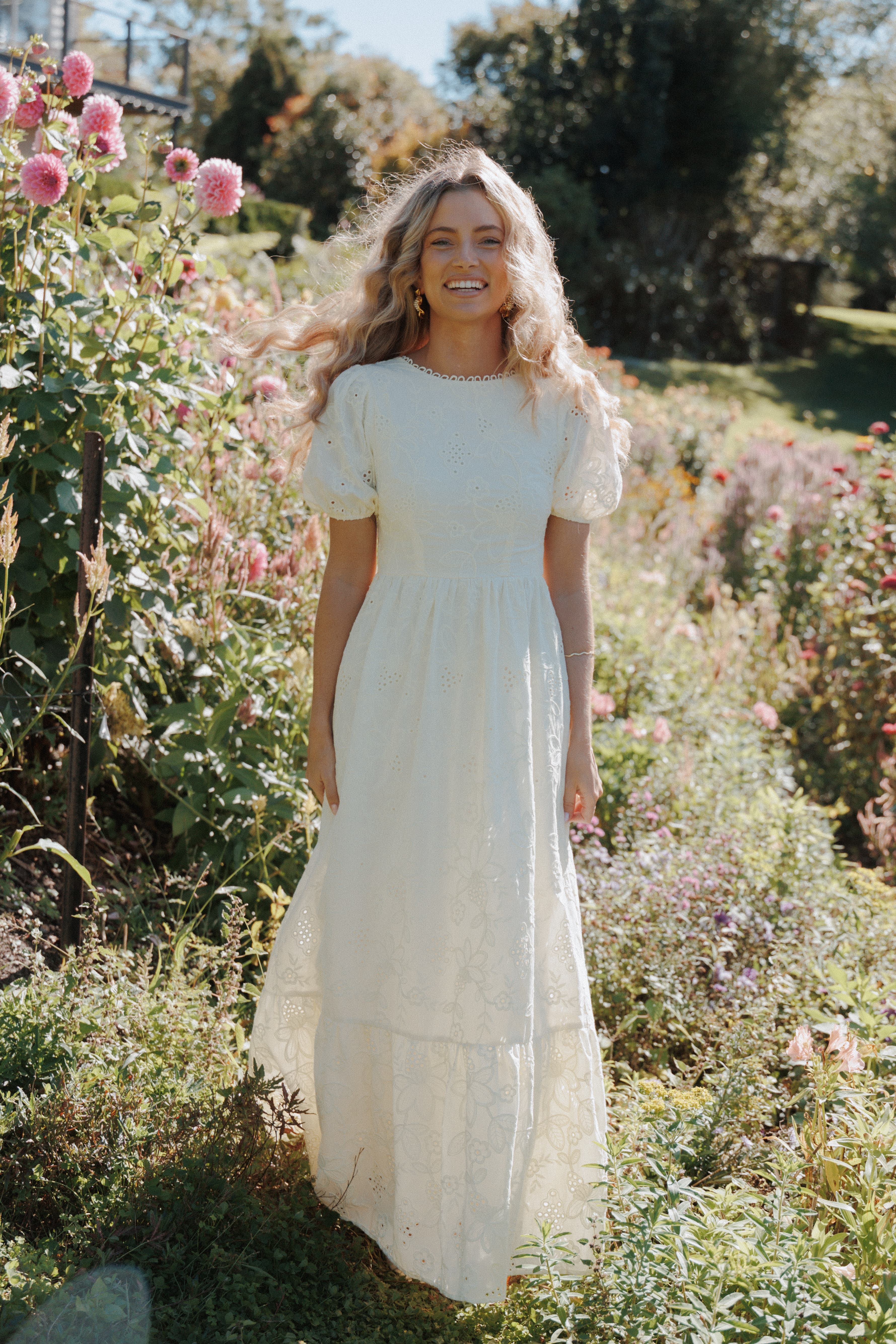 DRESSES Janice Maxi Dress - Butter Yellow Broderie