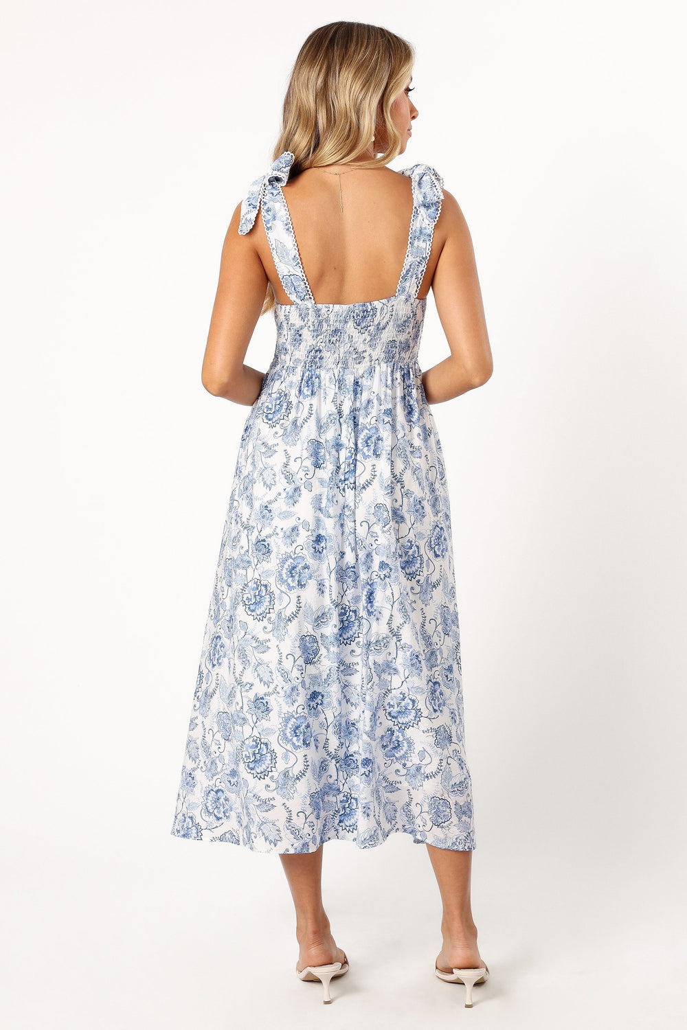 DRESSES @Janie Midi Dress - Blue Floral