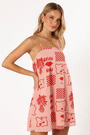DRESSES @Jaque Mini Dress - Bisou Print (hold for V Day)