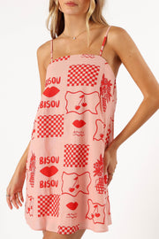 DRESSES @Jaque Mini Dress - Bisou Print (hold for V Day)