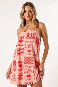DRESSES @Jaque Mini Dress - Bisou Print (hold for V Day)