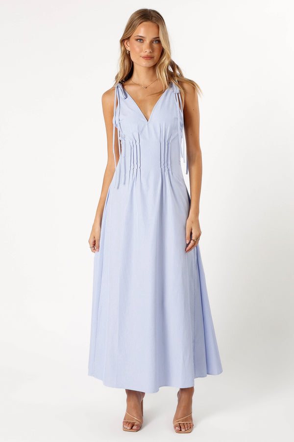 DRESSES @Jaynie Maxi Dress - Blue Stripe