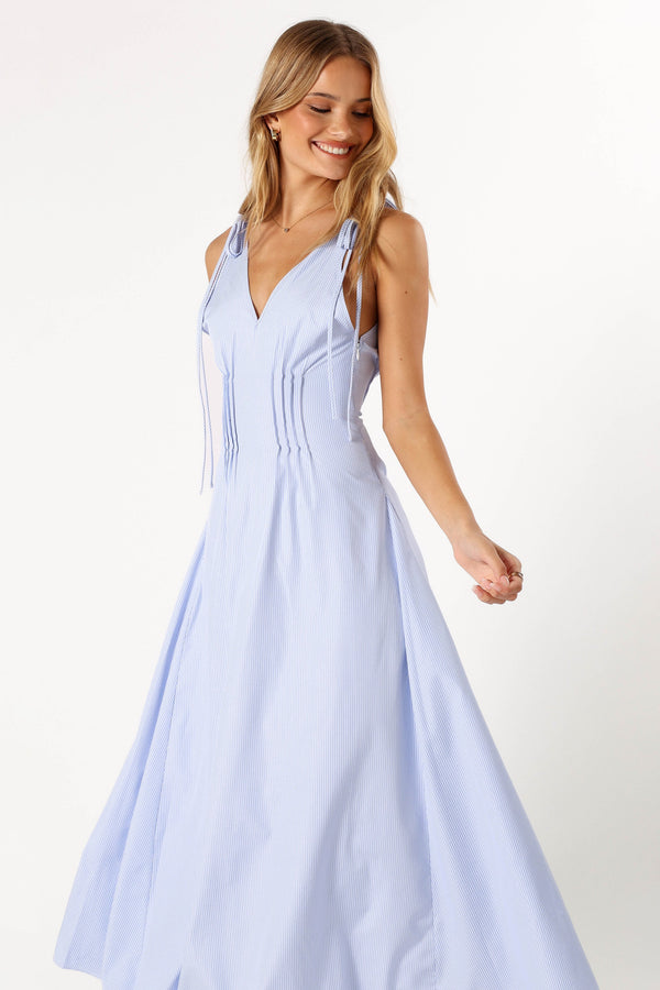 DRESSES @Jaynie Maxi Dress - Blue Stripe