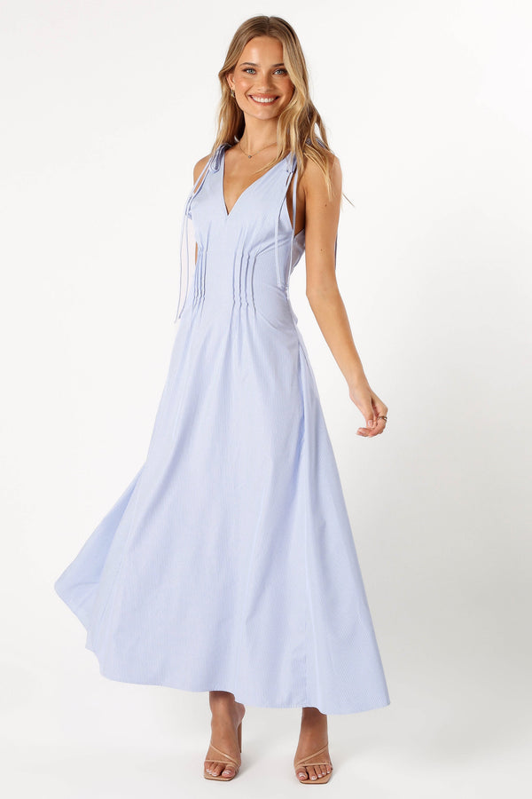 DRESSES @Jaynie Maxi Dress - Blue Stripe