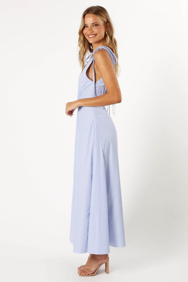 DRESSES @Jaynie Maxi Dress - Blue Stripe