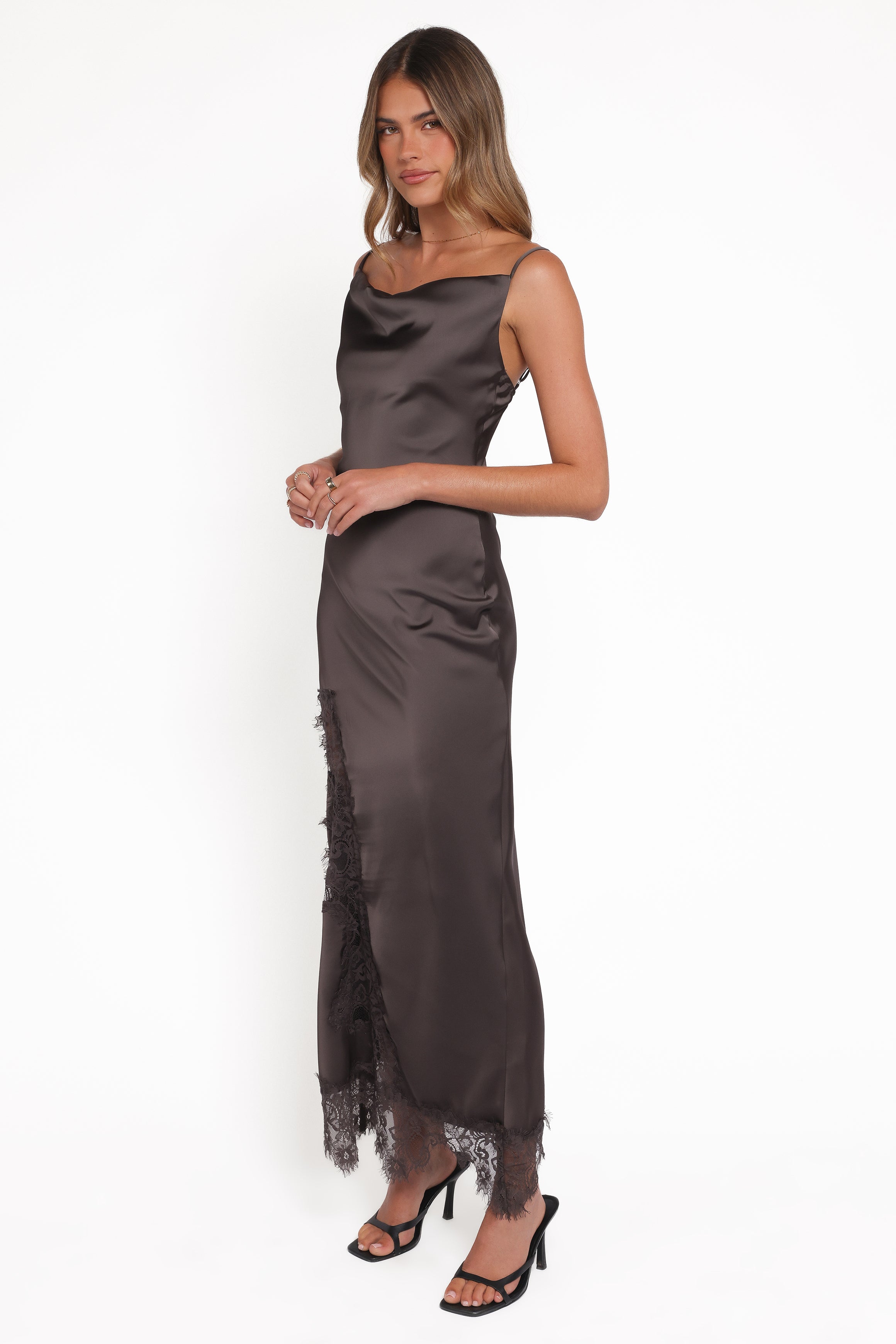 DRESSES Jeneva Lace Midi Dress - Brown