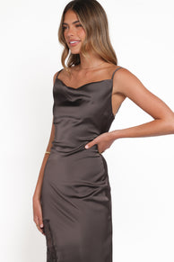 DRESSES Jeneva Lace Midi Dress - Brown