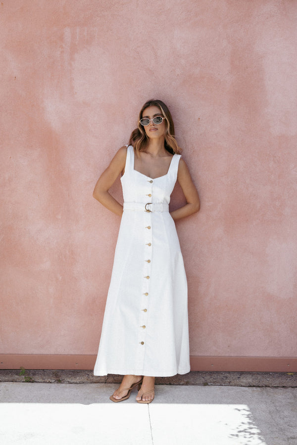 DRESSES Jennings Midi Dress - White