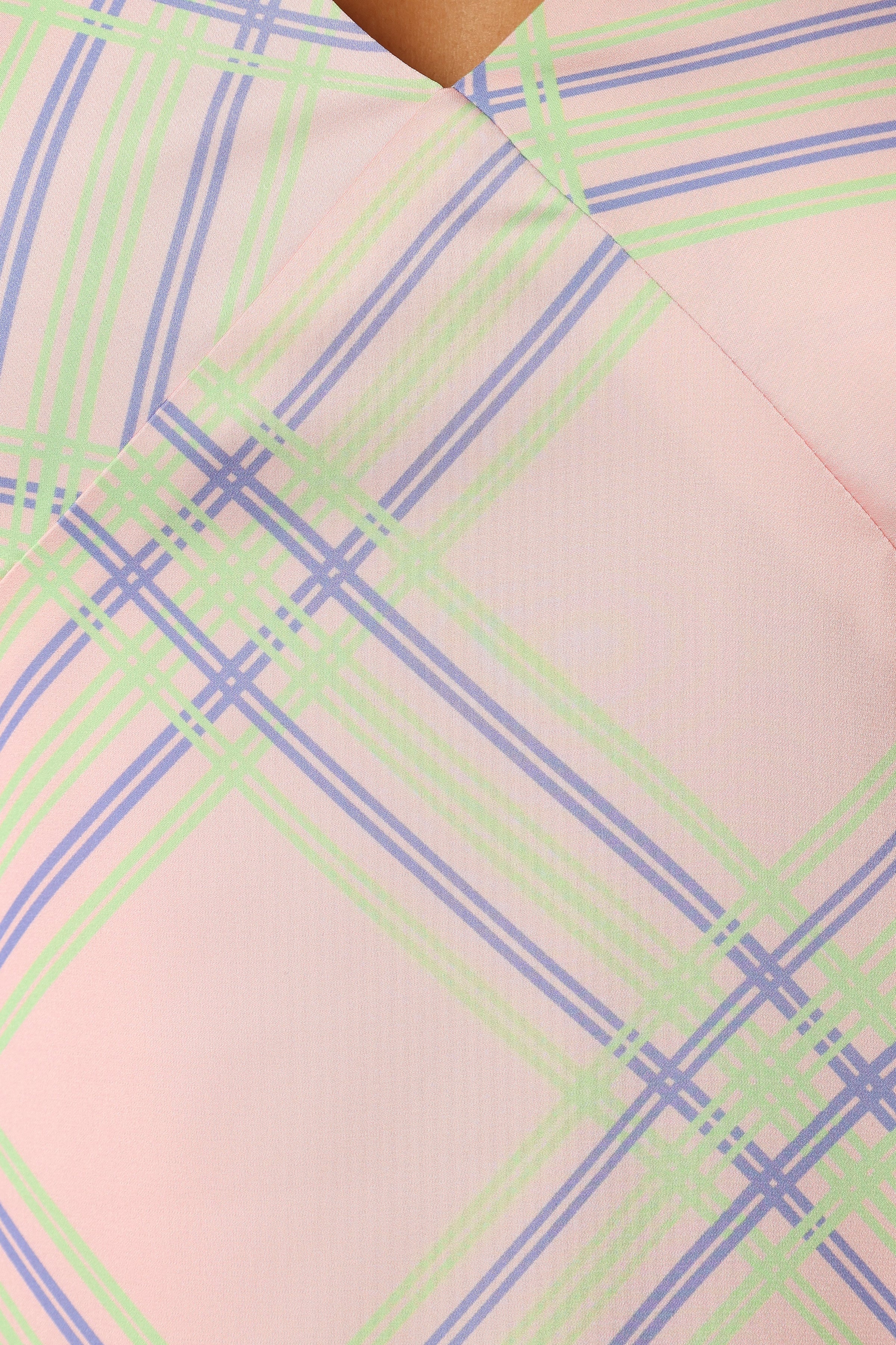 DRESSES @Jess Midi Dress - Pink Check (Hold for Cool Beginnings)