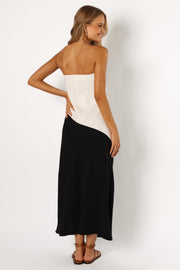 DRESSES @Joanna Maxi Dress - White Black
