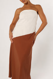 DRESSES @Joanna Maxi Dress - White Choc