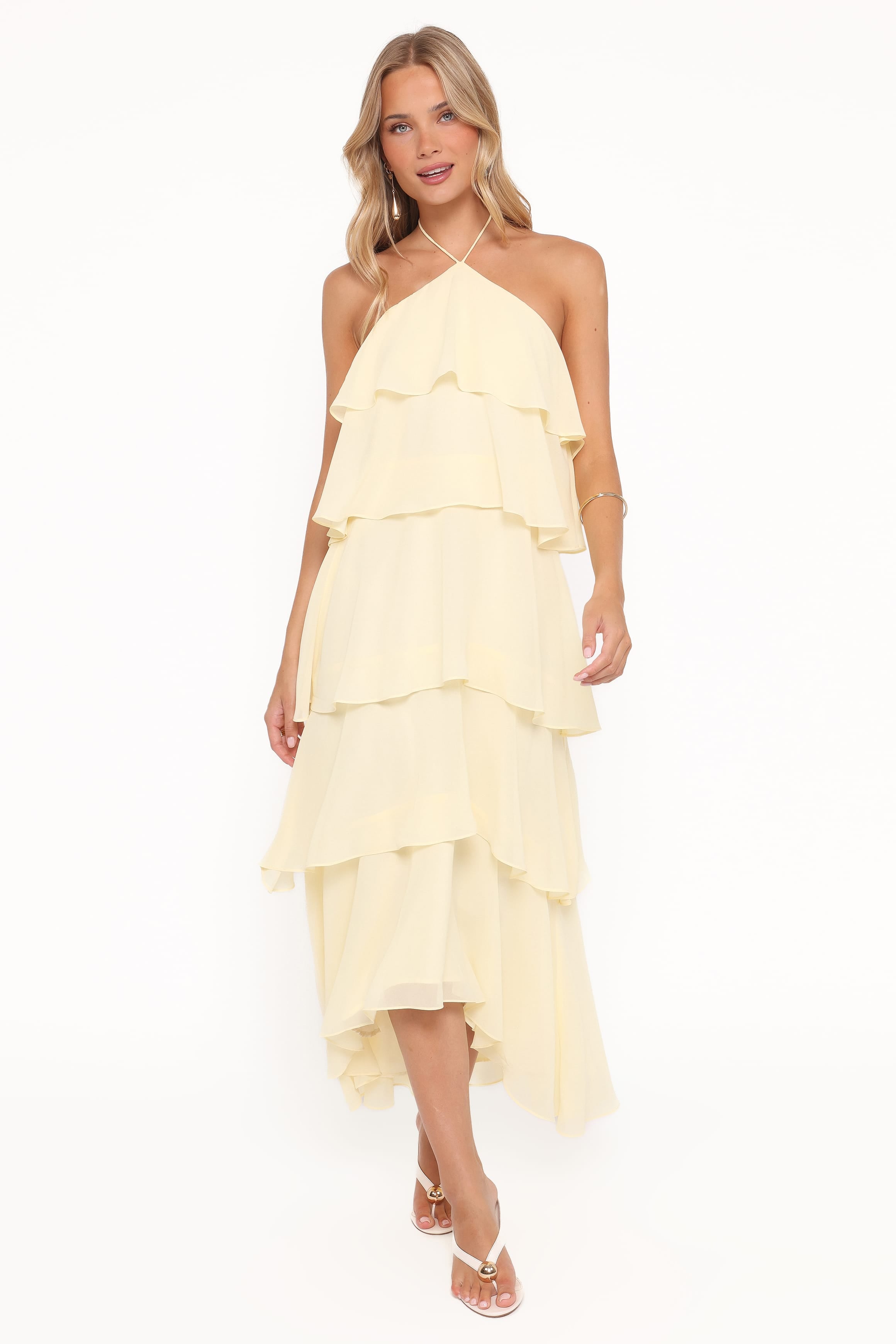 DRESSES Jonia Halterneck Maxi Dress - Butter Yellow