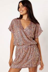 DRESSES @Jordan Mini Dress - Mauve Multi