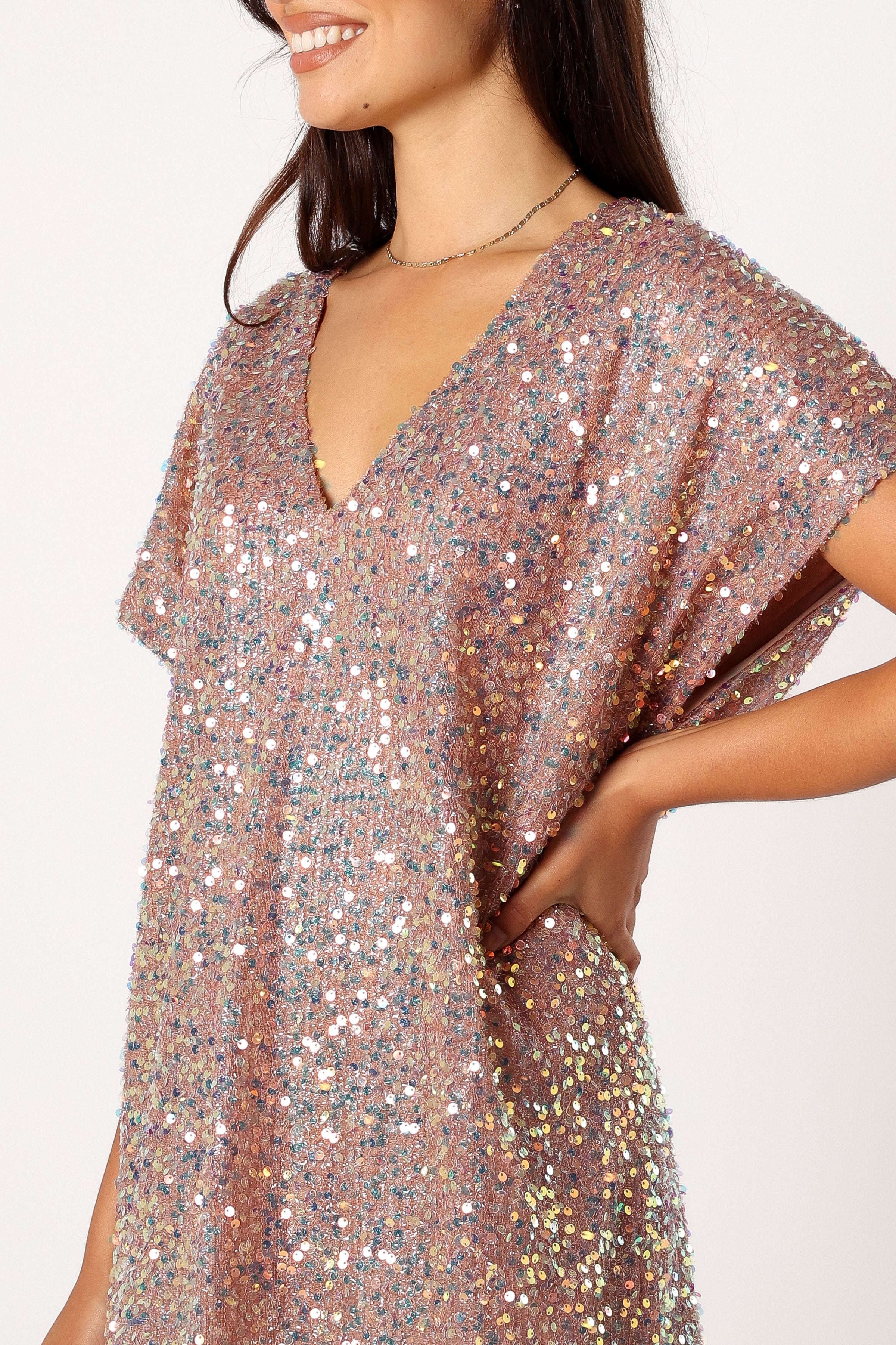 DRESSES @Jordan Mini Dress - Mauve Multi