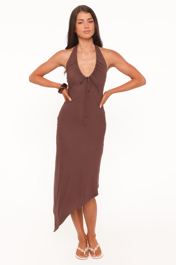 DRESSES Jordie Midi Dress - Dark Brown
