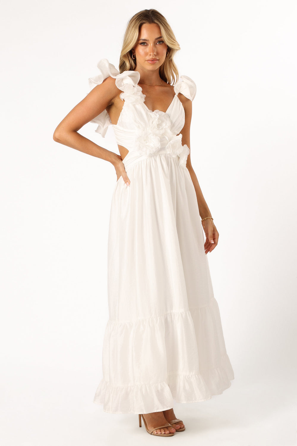 DRESSES @Josey Midi Dress - White (Hold for Modern Romance)