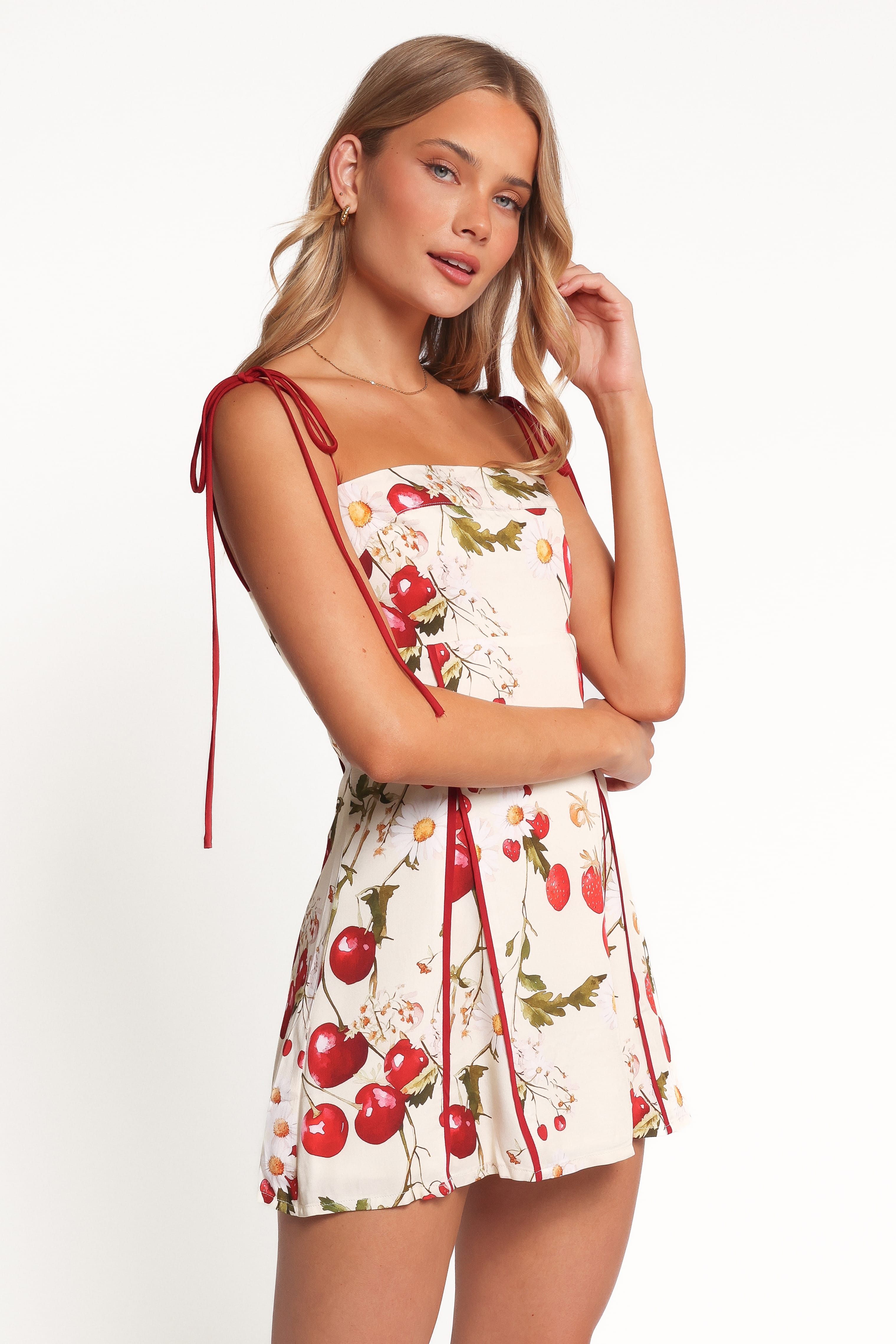 Josiana Mini Dress - Cherry Print | Petal & Pup