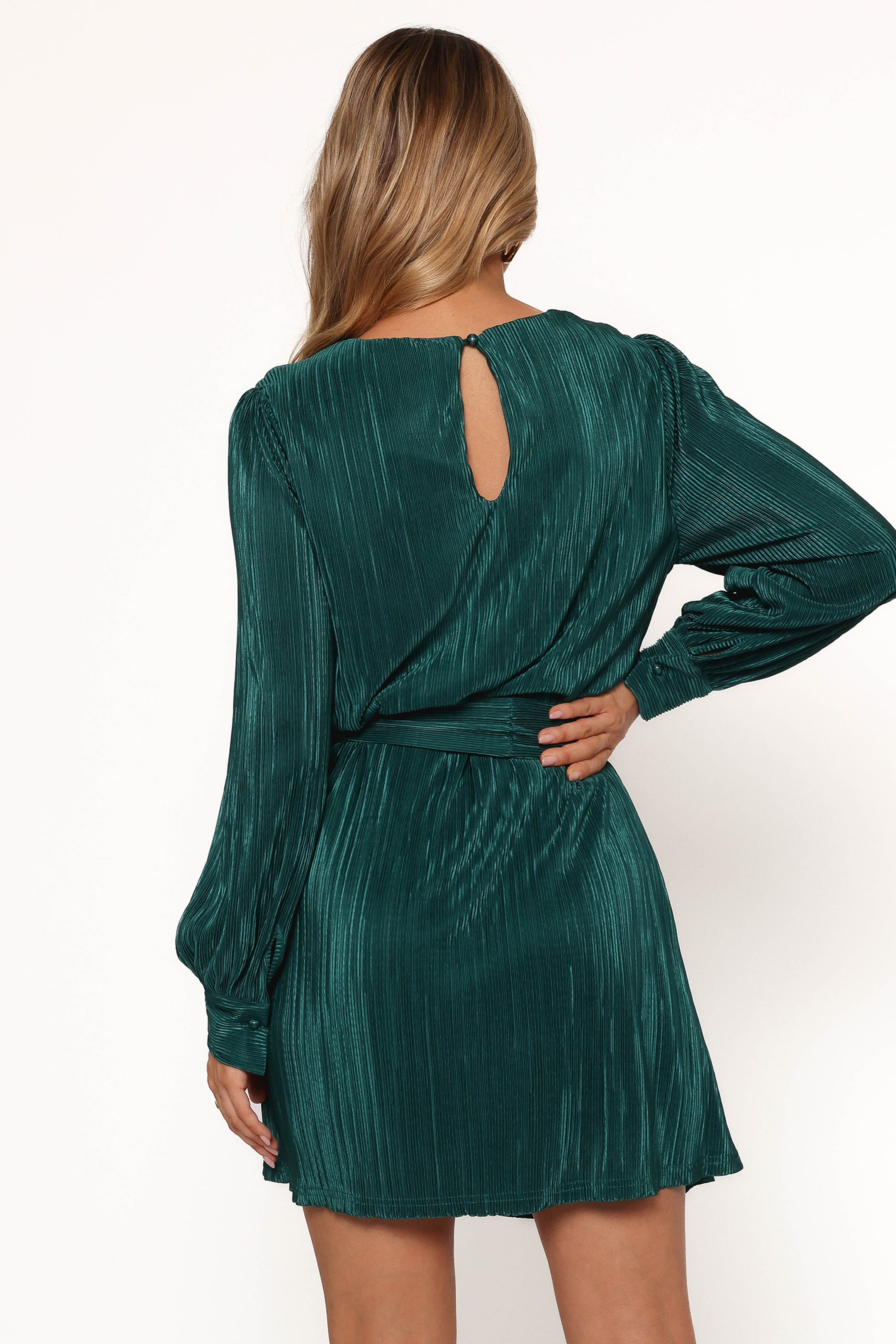 DRESSES Joy Plisse Mini Dress - Dark Jade