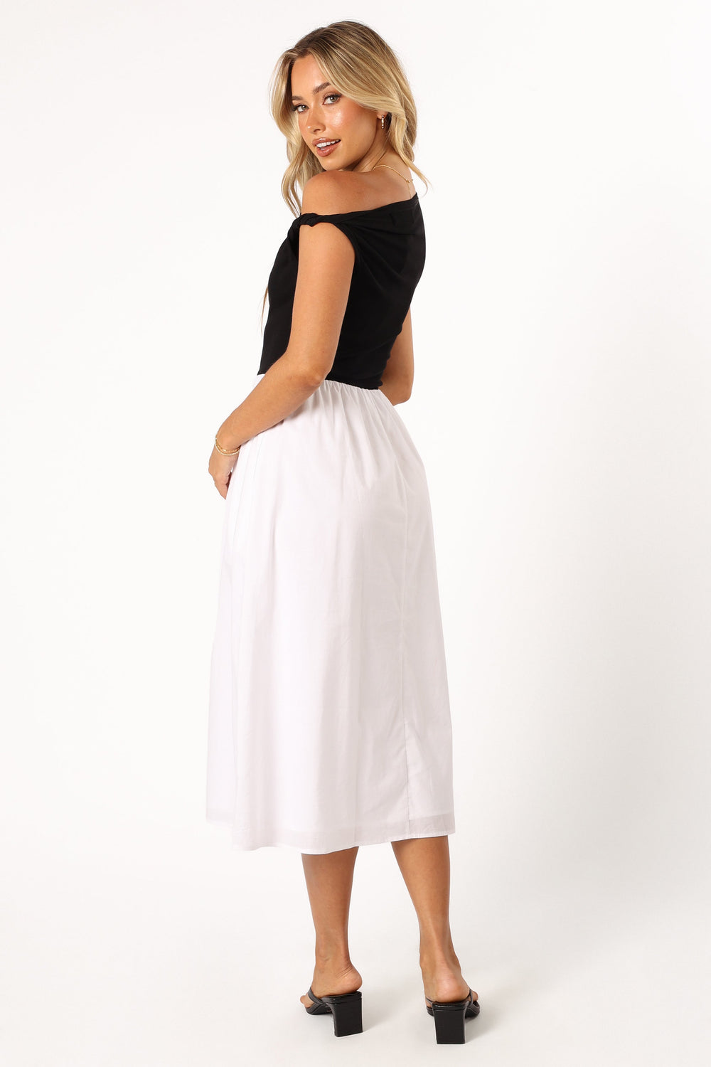 DRESSES @Judson Midi Dress - White/Black
