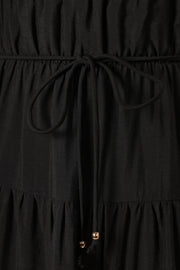 DRESSES @Julie Off Shoulder Midi Dress - Black