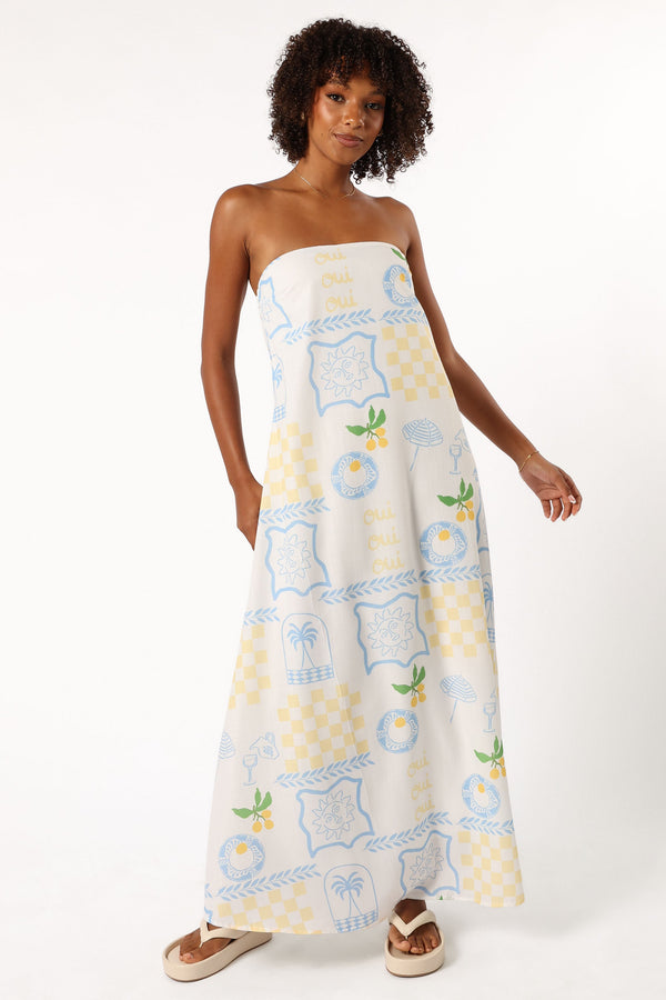 DRESSES @June Maxi Dress - Lemon Print