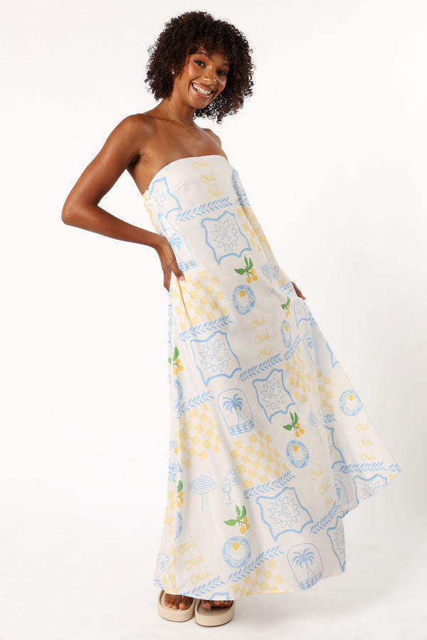 DRESSES @June Maxi Dress - Lemon Print