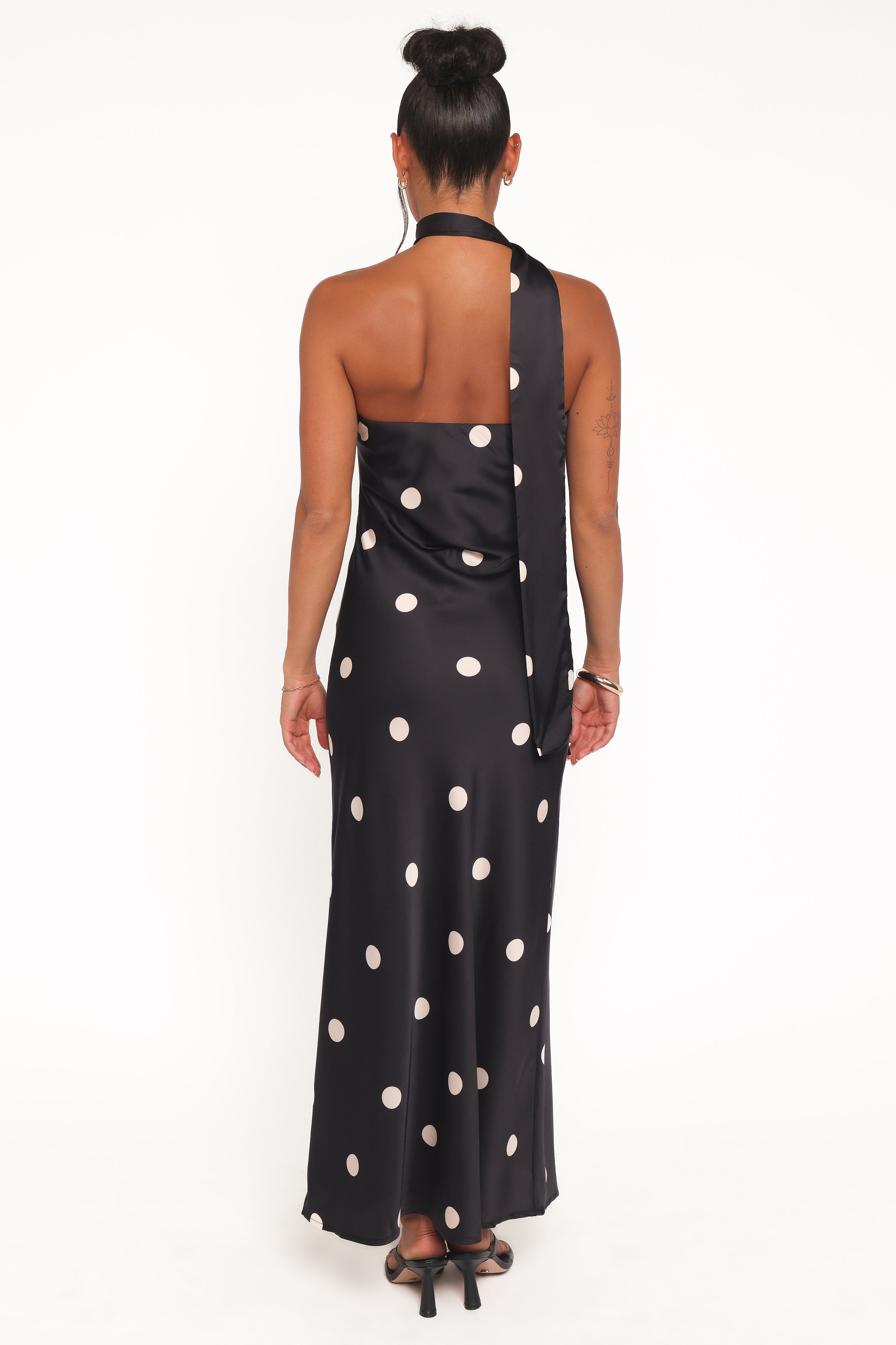 DRESSES Jutta Strapless Maxi Dress - Black Polka Dot